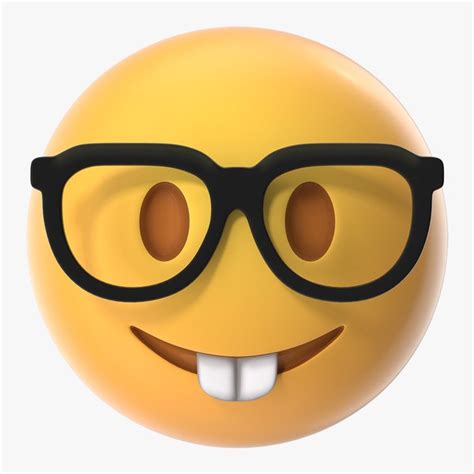 Nerd Gesicht Emoji D Modell Turbosquid