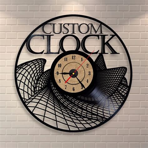 1piece creative customized classic cd vinyl record wall clock vintage 12 3d hanging watches