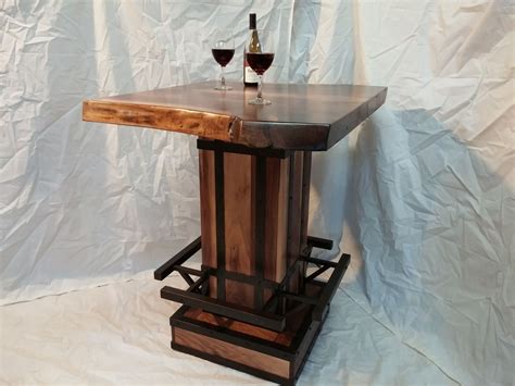 This table will enhance your bistro, cafe, restaurant, hotel or home patio space. Custom Live Edge Bistro Table by Puddle Town Woodworking ...