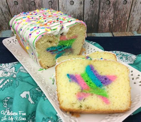 Rainbow Surprise Loaf Cake Kitchen Fun With My 3 Sons