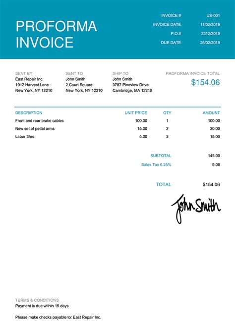 Proforma Invoice Templates Quickly Create Send Proformas