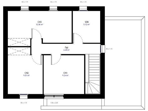Découvrez nos plans et modèles de maisons familiales à trois chambres. Plan de maison 3 chambres modèle Lesmaisons.com 27 ...