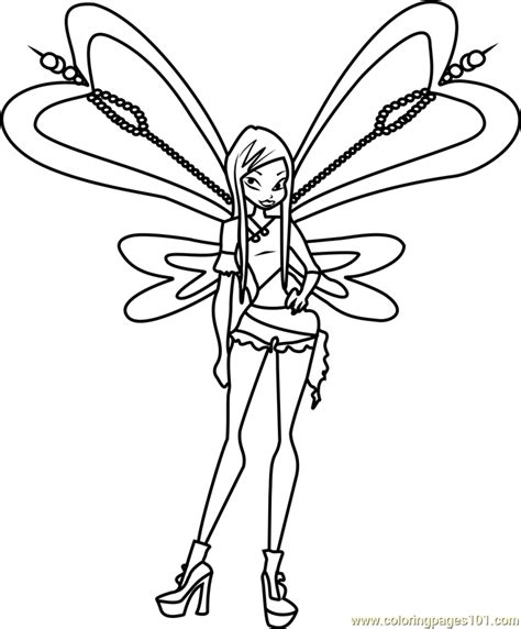 Roxy Winx Club Coloring Page Free Winx Club Coloring Pages