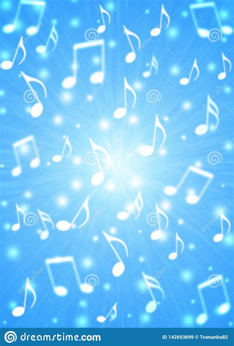 Blue Music Background With Musical Notes And Old Grunge Texture Vector