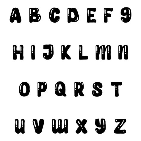Cute bubble letters