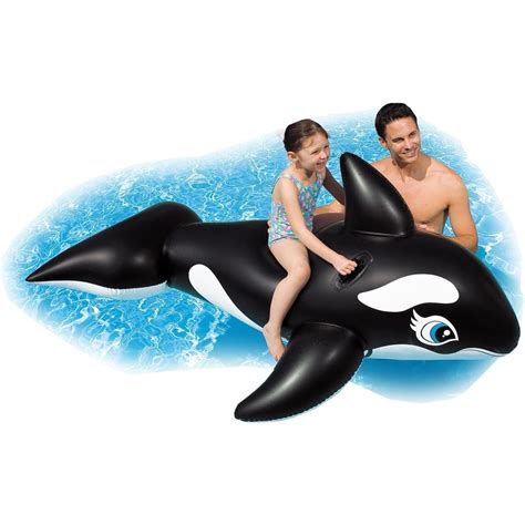 Super Sized Inflatable Giant Ride On Whale Swimming Pool Floating Tube