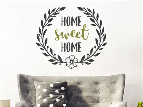 Wandtattoo Home Sweet Home Verziert Klebeheld®de