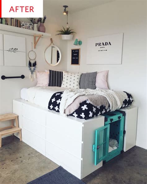 Ikea Storage Bed Hack Before After Apartment Therapy