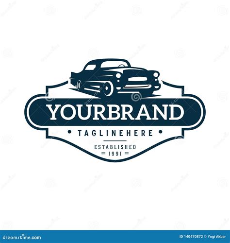 Illustration Classic Car Logo Template Stock Vector Illustration Of