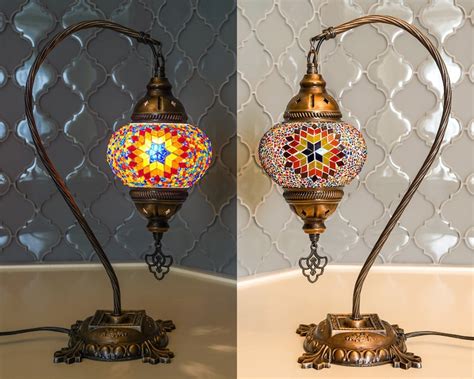 Turkish Swan Lamp Mosaic Table Lamp Moroccan Lamp Goose Neck Lamp