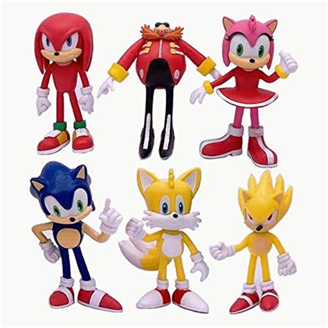 Buy 6pcsset Sonic Hedgehog Action Figures Toys 4 Inch Super Sonic