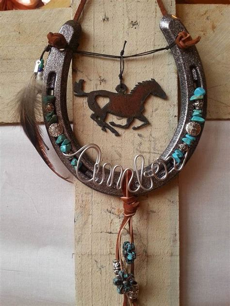 Pinzy's lucky horse shoes make the perfect gift for the horse lover in your life! Decorated Horseshoe Personalized Gift Equestrian Gift