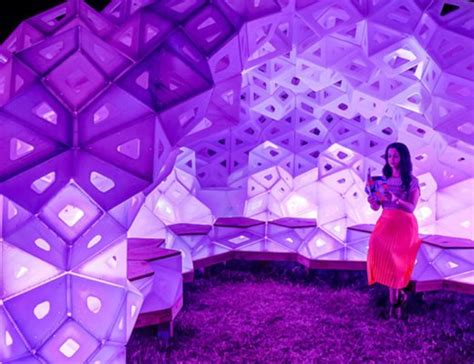 Spectacular Origami Pavilion Made Of Recycled Plastic Pops Up In