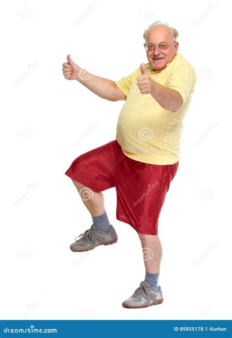 Happy Dancing Old Man Stock Photo Image Of Healthy 89855178