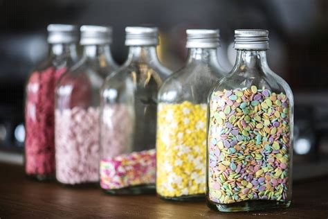 Bottles With Colorful Sprinkles