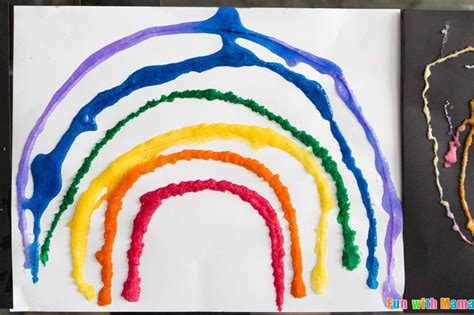 Rainbow Raised Salt Painting Fun With Mama
