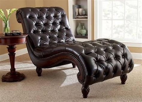 Leather chaise lounge chair plans. Leather Chaise Lounge with Tufted Buttons for Sale in ...