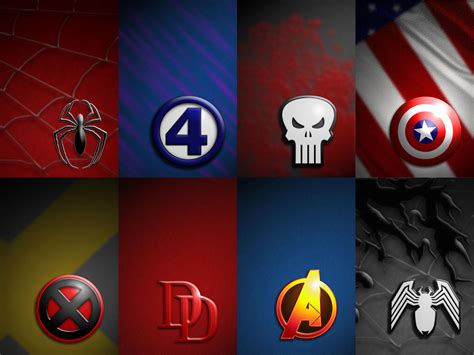 Em Geral 93 Imagen De Fondo Logos De Los Superhéroes De Marvel El