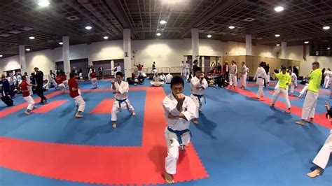 japan male kata team warm up area 2014 world karate championships world karate federation