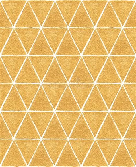 Geometric Seamless Pattern Of Golden Triangles Stock Photo Image Of