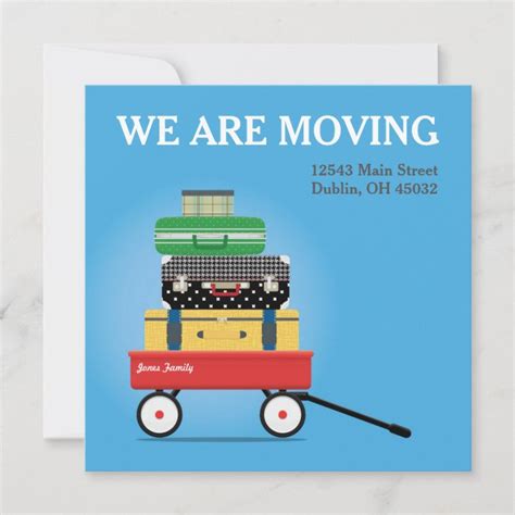We Are Moving Editable Moving Announcement Card Zazzle
