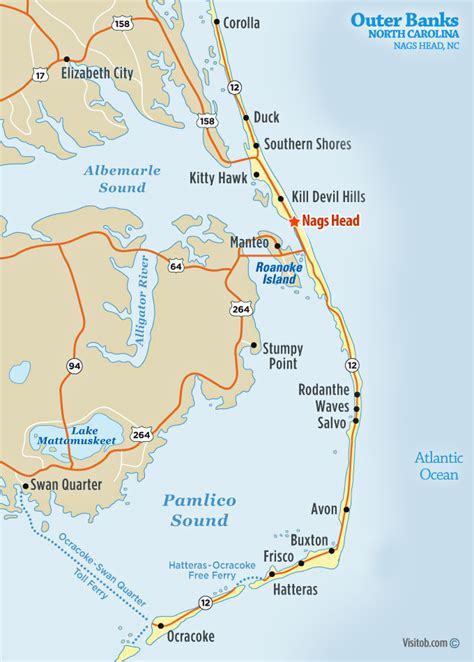 Map Of Nags Head North Carolina Lucia Rivalee