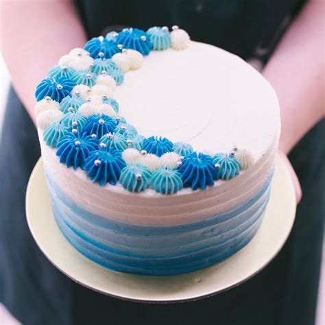 Buttercream Cake Blue Ombre Themed Cakes Birthday Cake Desserts