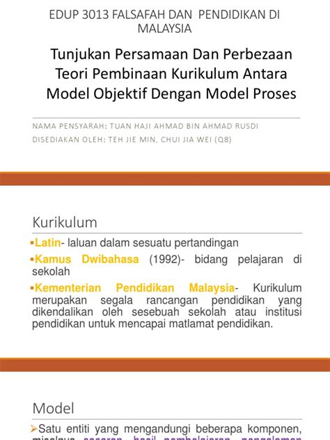Oleh itu, kemahiran pertama dalam pendidikan buruh, serta. Persamaan Dan Perbezaan Teori Pembinaan Kurikulum Antara ...