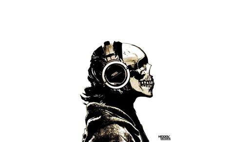 Skull With Headphones Wallpapers Wallpaper Cave