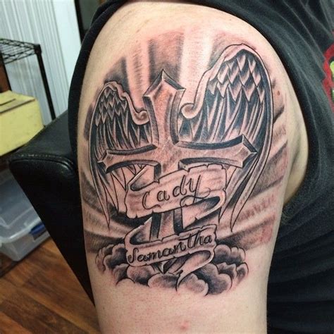 Check spelling or type a new query. cross and wings tattoo | Rest in peace tattoos, Peace tattoos, Tattoos
