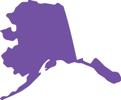 Purple Silhouette Of Alaska State Free Image Download