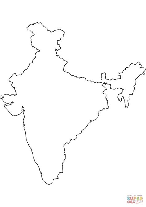 Printable India Outline Map Printable Word Searches