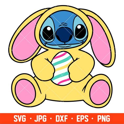 Stitch Easter Bunny Svg Easter Bunny Svg Happy Easter Svg Disney Svg