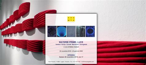 Kromya Art Gallery di Lugano e mostra Materie Prime: Luce - LMF Press