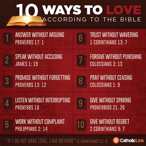 Infographic: 10 ways to love according to the Bible - Catholic Link