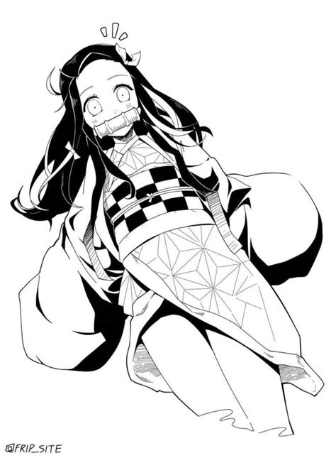 Coloriage Kawai Nezuko Demon Slayer Dessin Demon Slayer Imprimer