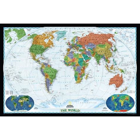Buy National Geographic World Political Map Decorator Style Giant