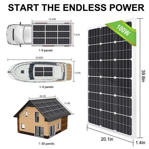 Buy Ecoworthy 100w 12 Volt Solar Panel Monocrystalline 100 Watt Solar