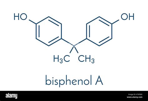 Bisphenol A Bpa Plastic Pollutant Molecule Chemical Often Present In
