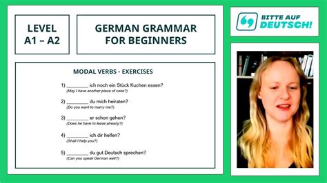 Lesson 13 Modal Verbs Exercises Learn German Grammar For Beginners A1 A2 Youtube