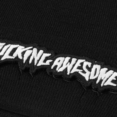 Fucking Awesome Velcro Stamp Cuff Beanie Black End