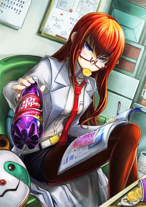 Safebooru Absurdres Book Couch Dr Pepper Eating Glasses