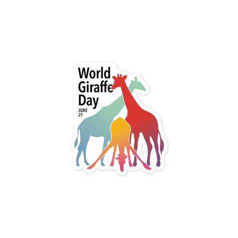 World Giraffe Day Sticker Pacific Lotus Corps