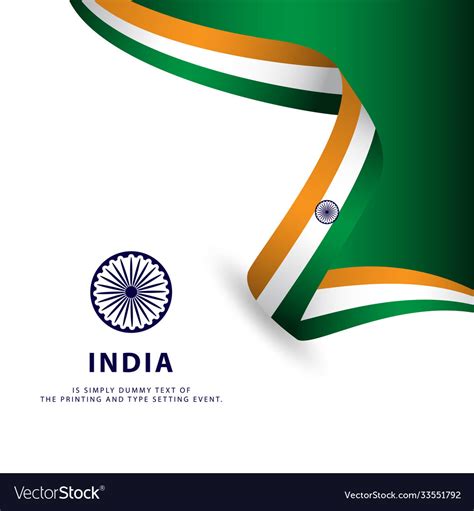 India Independence Day Template Design Royalty Free Vector