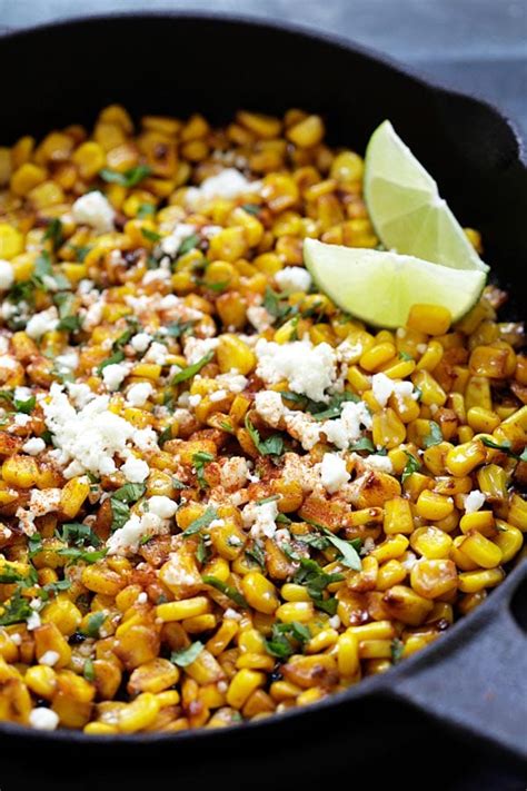 It is so easy to make and full of flavor. Skillet Chili Lime Corn - Rasa Malaysia