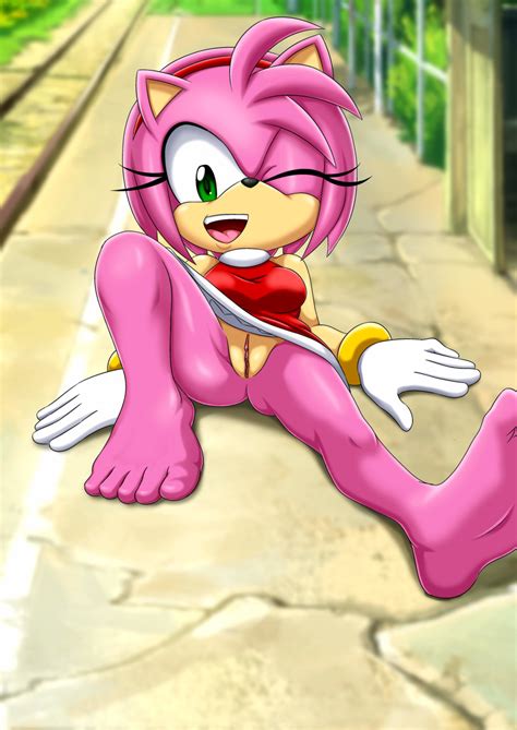 Rule 34 1girls Amy Rose Ass Barefoot Bbmbbf Bottomless Breasts Butt
