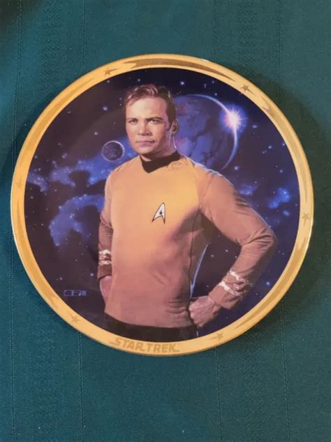 Kirk 25th Anniversary Commemorative Plate Star Trek 1991 Hamilton