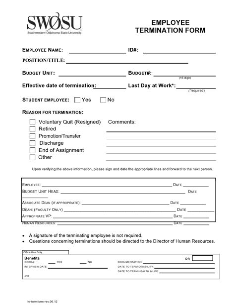 30 Best Employee Termination Forms And Letter Templates