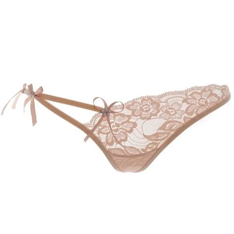 Sexy Women Lace Flower V String T Back G String Thongs Panties