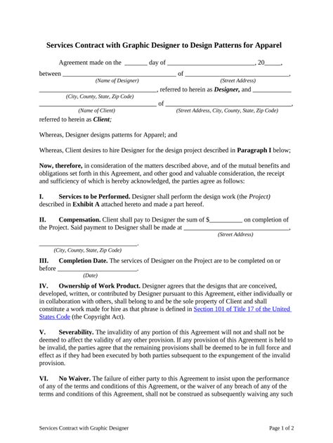 Contract Graphic Design Form Fill Out And Sign Printable Pdf Template